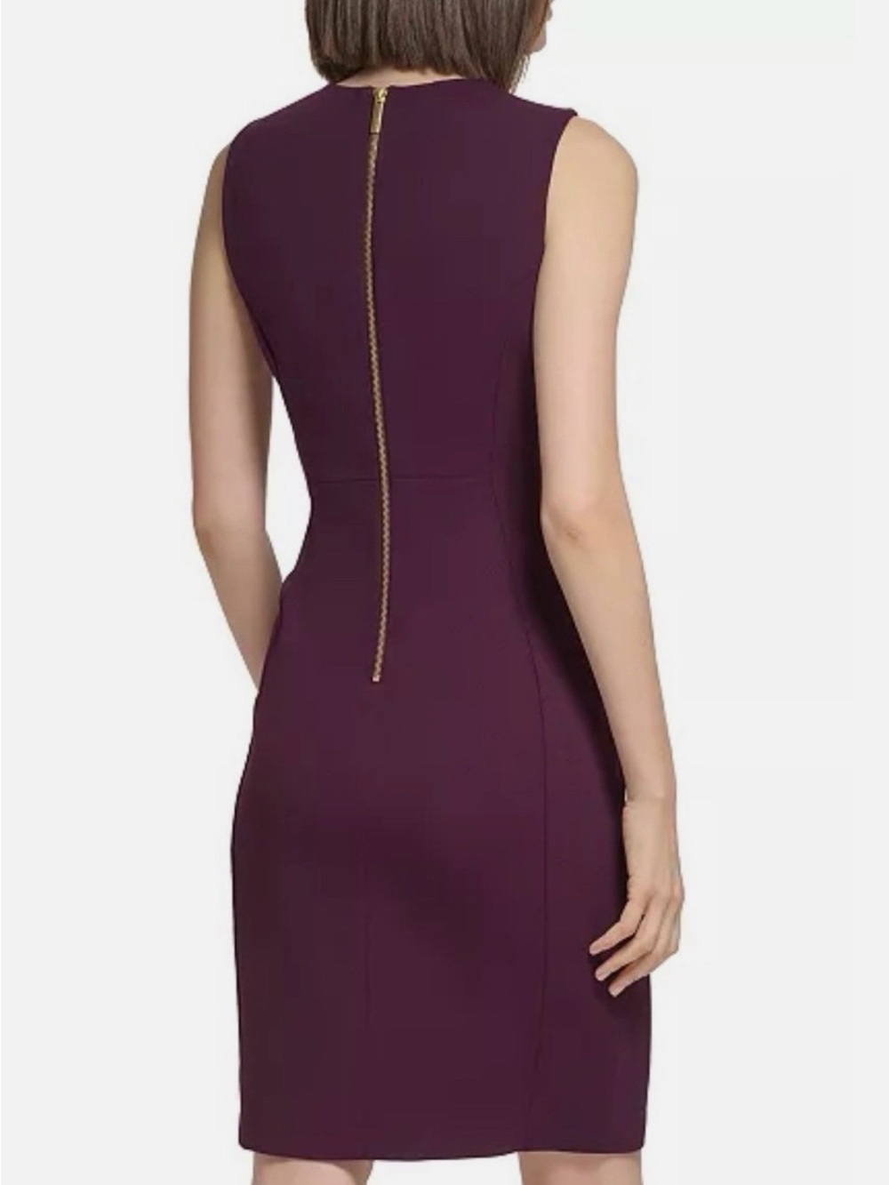 💜 NWT! Purple CALVIN KLEIN Sleeveless Scuba Dress - Size 10 - Picture 6 of 10